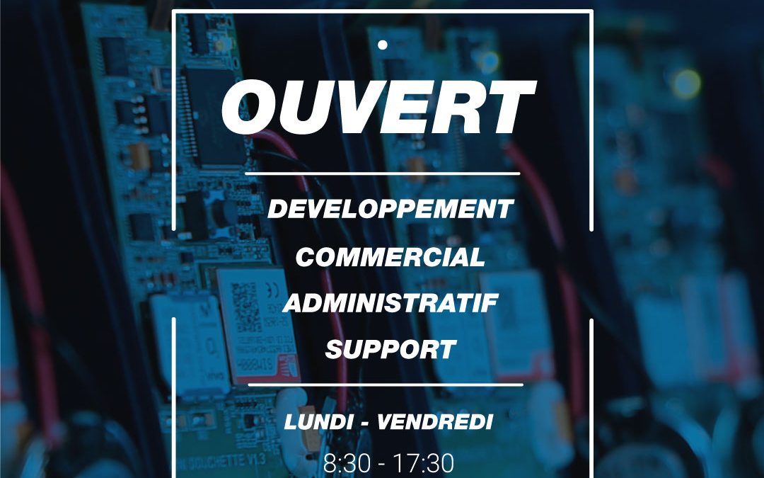 📆 ON RESTE OUVERT